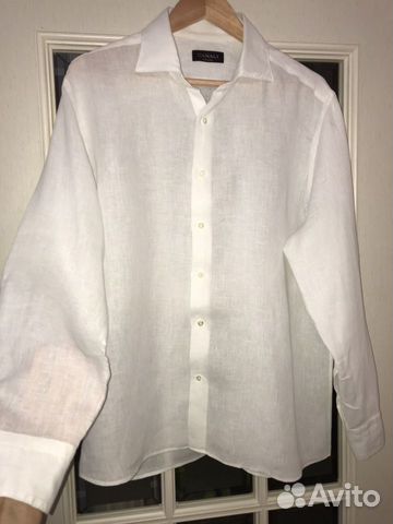 Мужская рубашка льняная canali Мужская рубашка льняная canali