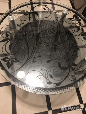 Стол стеклянный круглый Стол стеклянный круглый