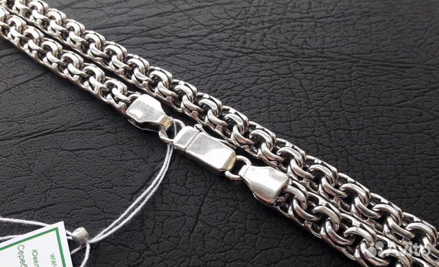 Серебряная цепь 925 пробы