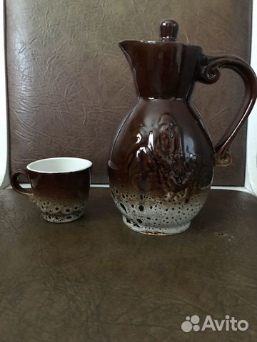 Кувшин керамический с кружкой СССР. Новый