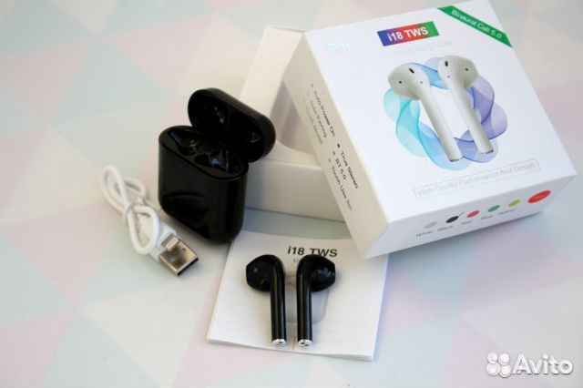Беспроводные наушники Airpods i18 TWS с Анимацией Беспроводные наушники Airpods i18 TWS с Анимацией