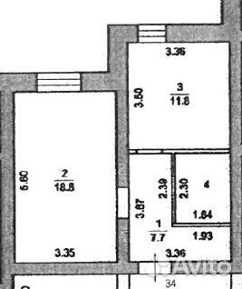1-к квартира, 42.5 м², 6/6 эт. 1-к квартира, 42.5 м², 6/6 эт.