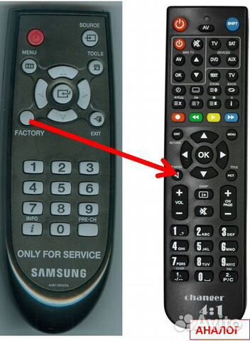 Сервисный пульт для телевизора Самсунг Сервисный пульт для телевизора Самсунг