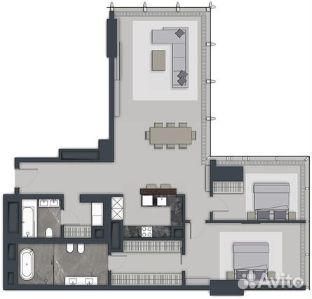4-к квартира, 145.8 м², 60/78 эт. 4-к квартира, 145.8 м², 60/78 эт.