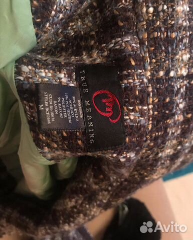 Брендовое твидовое пальто(легкое)