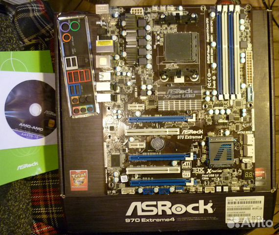 Asrock 970 Extreme4 AM3+ с комплектом, проверка