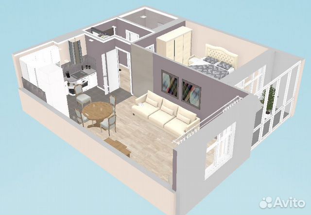 1-к квартира, 55.3 м², 10/11 эт.