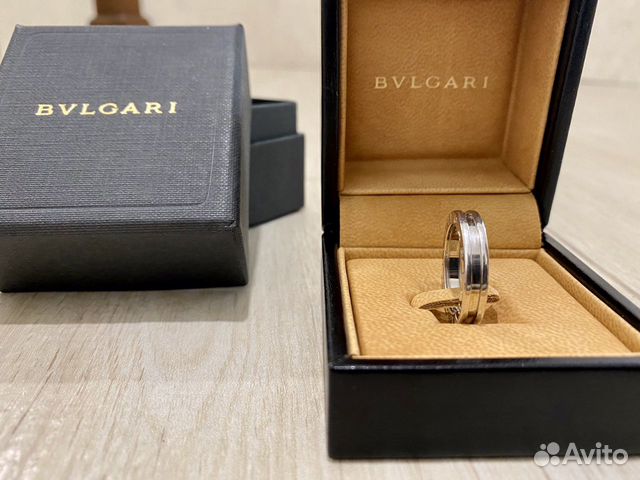 Bvlgari Кольцо(17-18) в1 полосу,Оригинал,белое зол