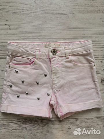 Шорты для девочки розовые джинс. Zara Kids р.116 Шорты для девочки розовые джинс. Zara Kids р.116