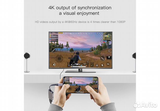 Переходник с Type-C на hdmi+PD
