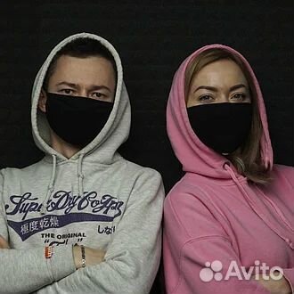 Маска многоразовая. Черная