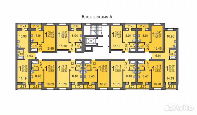 1-к квартира, 33 м², 6/10 эт.