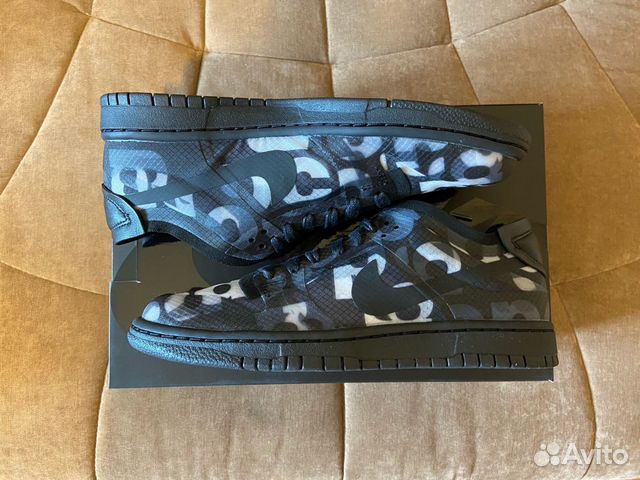 nike dunk low comme des garcons print