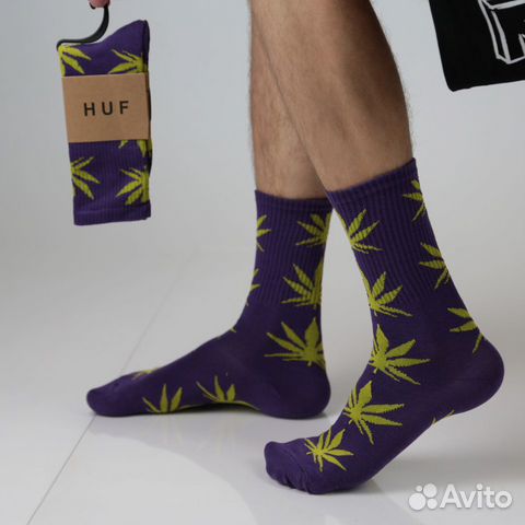 Носки HUF фиолетово-желтые Носки HUF фиолетово-желтые