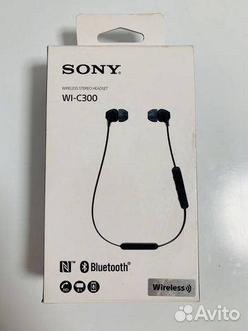 Беспроводные наушники Sony WI-C300. Полный комплек