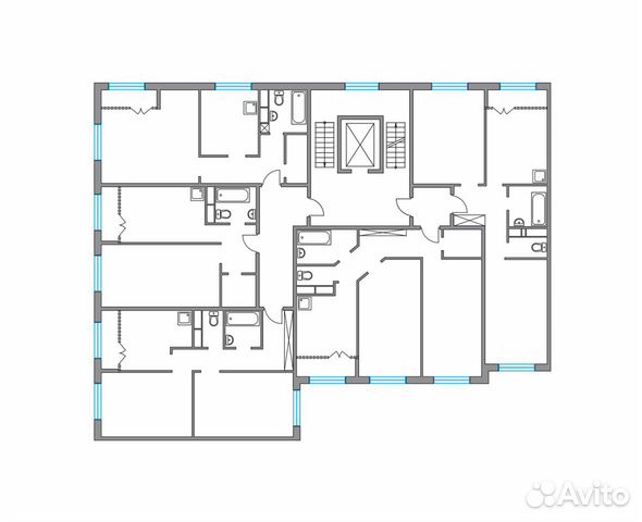 2-к квартира, 54.7 м², 7/9 эт. 2-к квартира, 54.7 м², 7/9 эт.