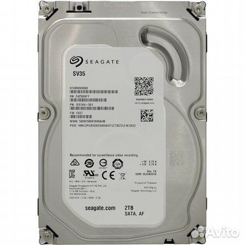 Жесткий диск Seagate 2Tb SATA 3.5 ST2000VX000 Жесткий диск Seagate 2Tb SATA 3.5 ST2000VX000