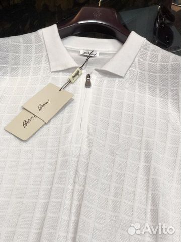 Brioni трикотажное поло белое Brioni трикотажное поло белое