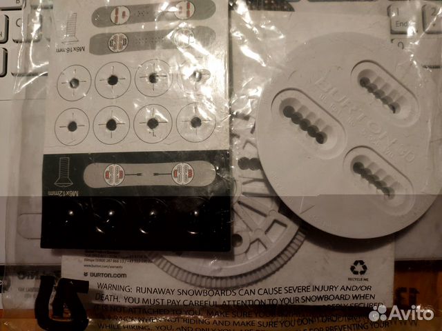 Диск для креплений Burton 3D Disk white новый