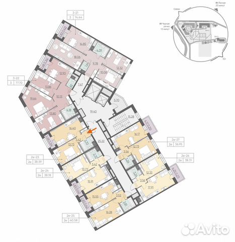 1-к квартира, 38.6 м², 3/10 эт.