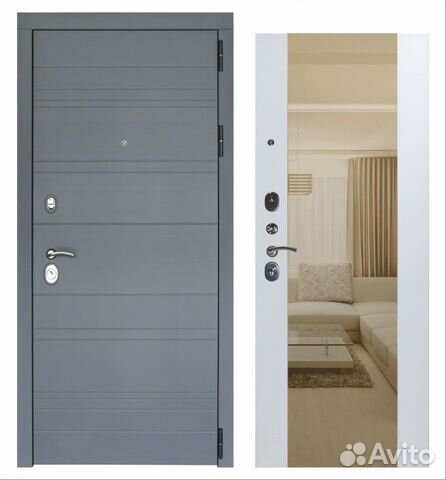 Железная дверь зеркалом