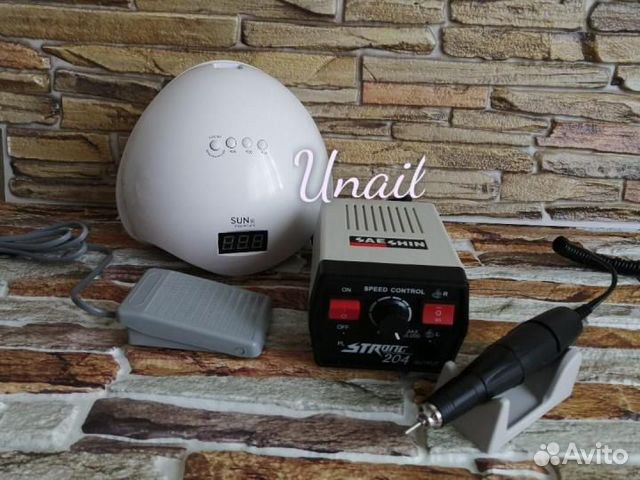Набор аппарат Strong204+ лампа Sun5 для маникюра