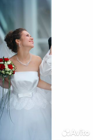 Свадебное платье 42р-р + фата+туфли 35р-р