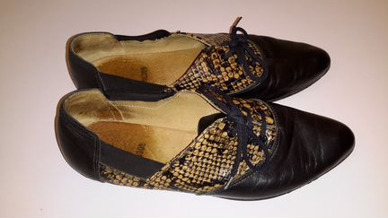 Туфли, полуботинки нат. Комбинированная кожа 37 р