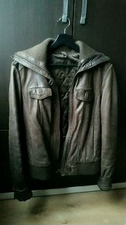 Кожаная куртка stradivarius
