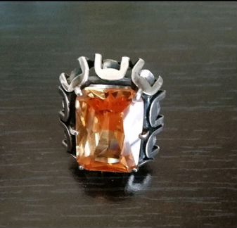Комплект из серебра с раухтопазами
