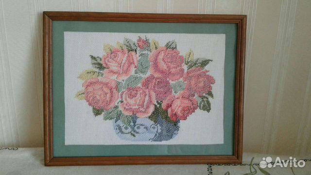 Картина вышитая полукрестиком