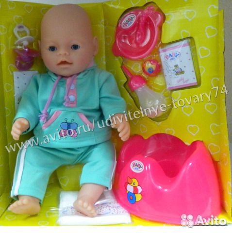 Кукла пупс Baby Doll в зеленом