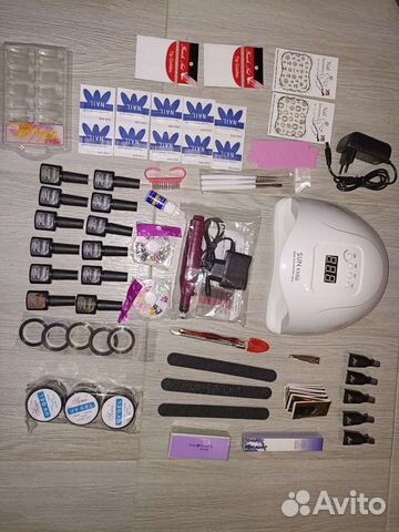 UF лампа и шеллаки набор для маникюра