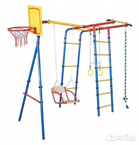 Детский уличный комплекс Дачный Эконом с кольцом