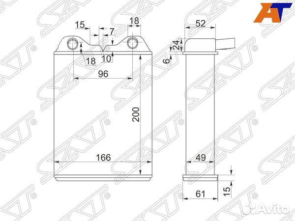 Радиатор отопителя салона toyota land cruiser 80