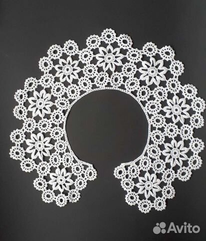 Воротники винтажные вязаные крючком