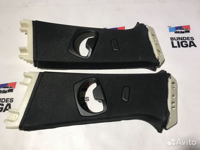 Накладки на центральные стойки черные BMW F30