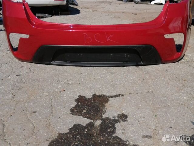 Задний бампер Kia Rio 4 красный