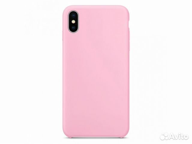 Чехол силиконовый для iPhone XS Max (Розовый)