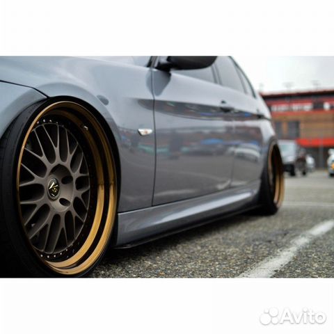 Накладки на пороги сплиттеры BMW E90