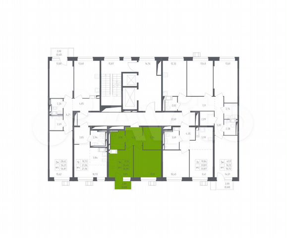 1-к. квартира, 36,1 м², 12/14 эт.