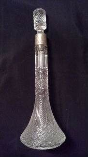 Хрустальный графин с серебром