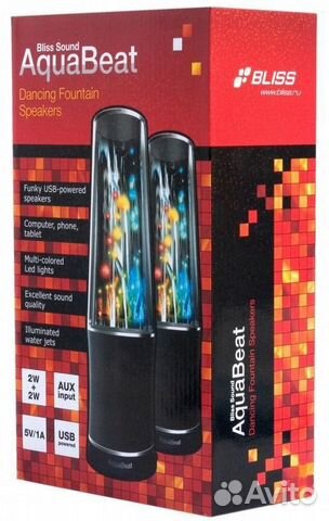 Аудиоколонки с цветовыми фонтанами