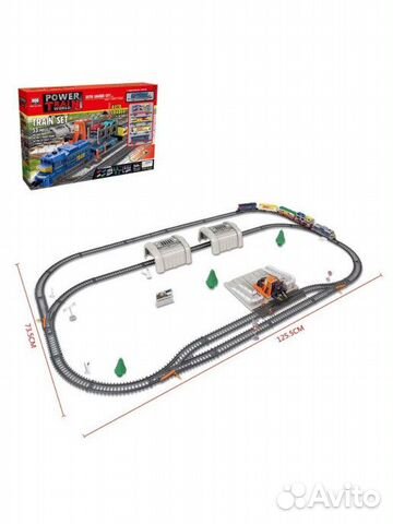 Железная дорога «Локомотив», работает от батареек