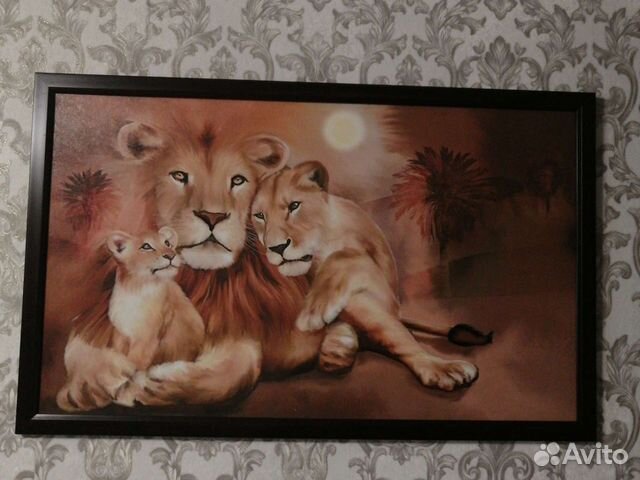 Львы картина