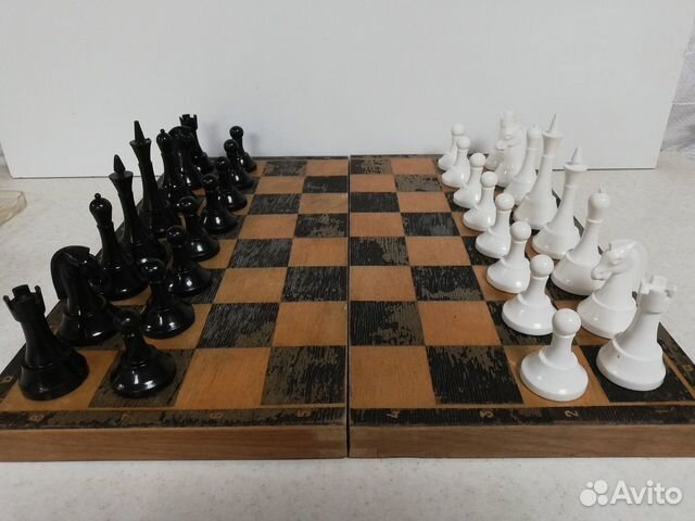 Шахматы СССР Крупные фигуры Пластик