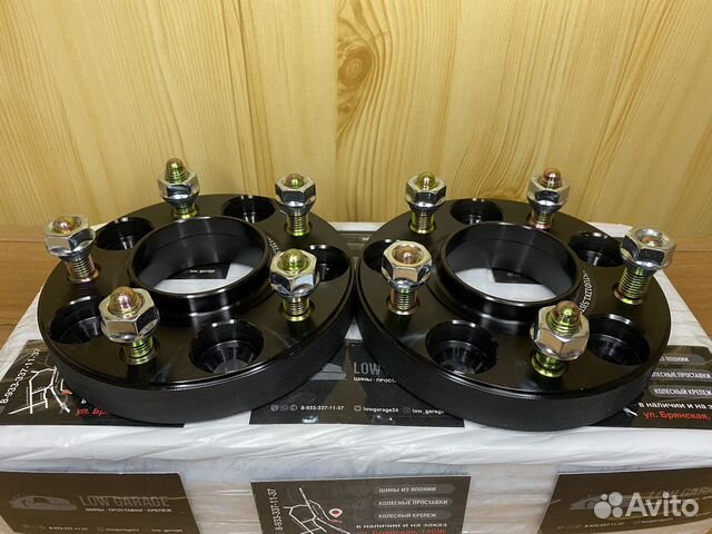 Проставки 5х114.3 25мм цо67.1 Черные с крепежом