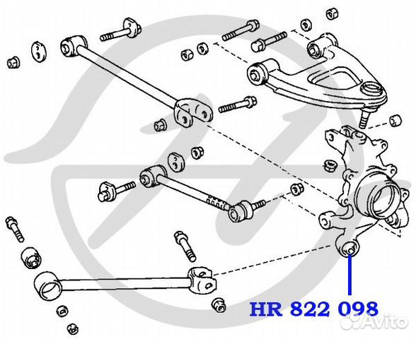 Сайлентблок цапфы задней подвески, передний