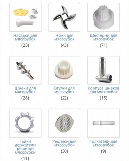 Запчасти на мясорубки