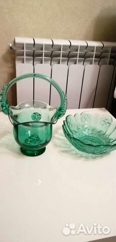 Ваза винтаж из цветного стекла